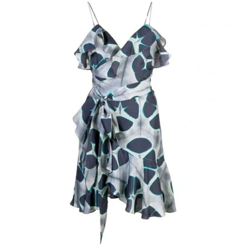 Alexis 100% Silk Kalani Mini Wrap Dress